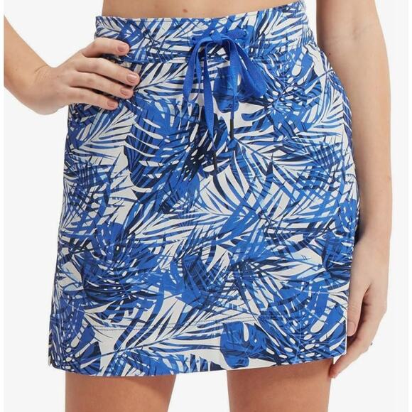 Speedo Women's Lightweight Swim Skort "Blue Palms" NWT Size Large - Picture 1 of 12